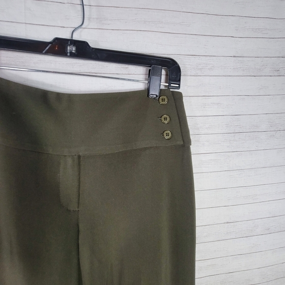 MARARGET M. ORANGE LABEL OLIVE GREEN WIDE LEG PANTS, SZ 2 - Picture 3 of 13